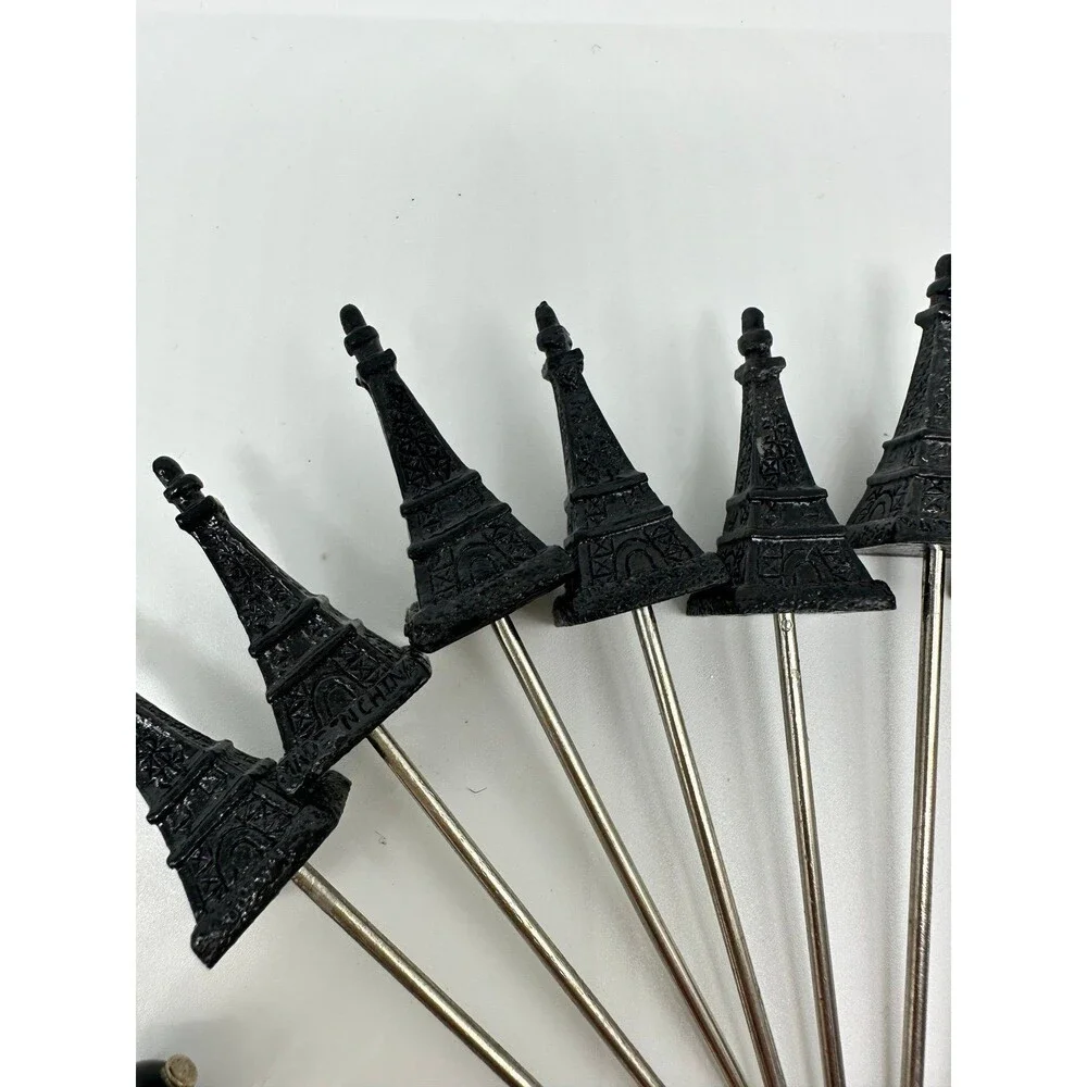 Vintage Party Picks Eiffel Tower Statue of Liberty Set Assorted Skewer